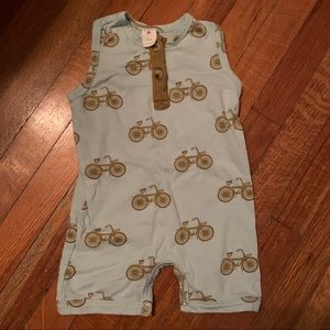 Kate Quinn baby romper bike print